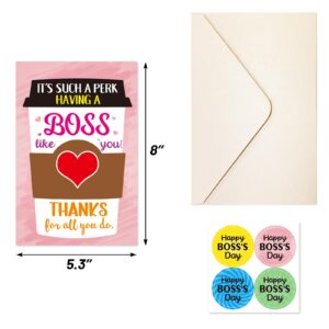 ceiba tree Happy Boss's Day Card with Envelopes Boss Gratitude Notecard Thanks for All You Do Card for Boss Lady Leader Employer Men Women