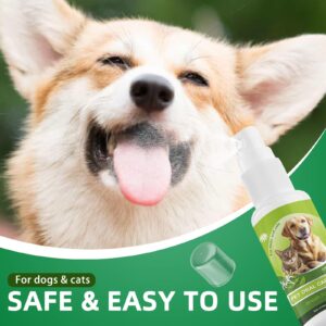 Pet Oral Health Care, Pet Teeth Cleaning,Oral Cleaning Freshens Breath Without Brushing,Reducing Pet Tartar Build-up,Oral Hygiene Spray for Dogs and Cats, Fresh Breath for Dogs,Pet Oral Deodorizer