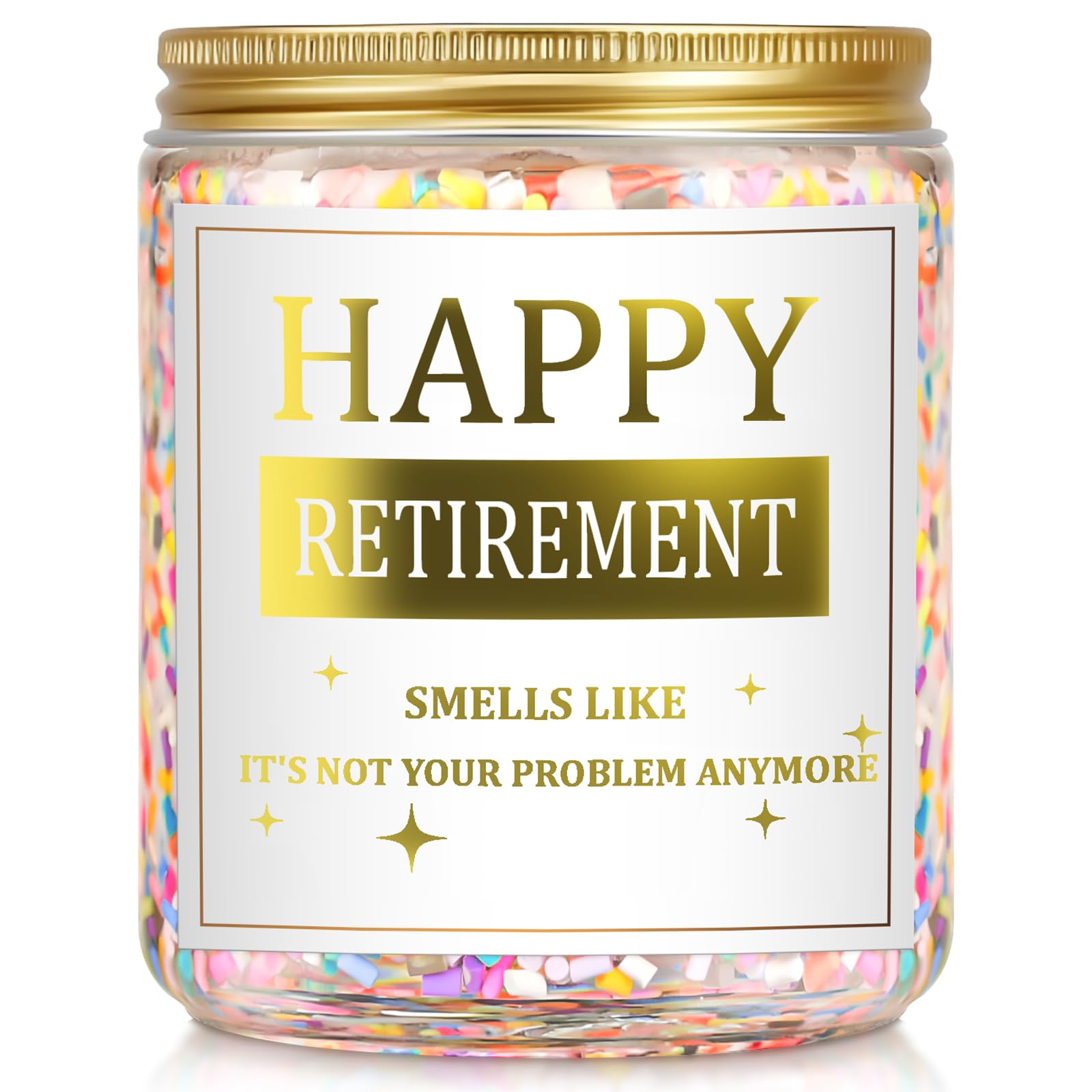 Retirement Candle Gifts, Happy Retirement Gifts for Woman Men, Farewell Gifts, Funny Retirement Gifts for Coworker, Friends, Teacher, Boss, Nurse, Doctor, Handmade 7oz Lavender Scented Candle