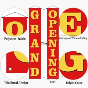 Grand Opening Decorations Outdoor Red Grand Opening Porch Sign Banner New Store Restaurant Grocery Cafes Shop Advertising Business Start Sign