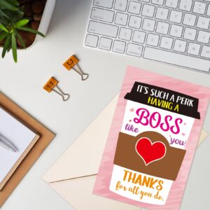 ceiba tree Happy Boss's Day Card with Envelopes Boss Gratitude Notecard Thanks for All You Do Card for Boss Lady Leader Employer Men Women