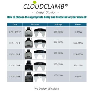 CLOUDCLAMB - Refrigerator Compressor Relay and Overload 2 Kits, 3Pins, Compatible with Mini Fridges and Coolers and Wine Cabinet (12R + 1/3HP)