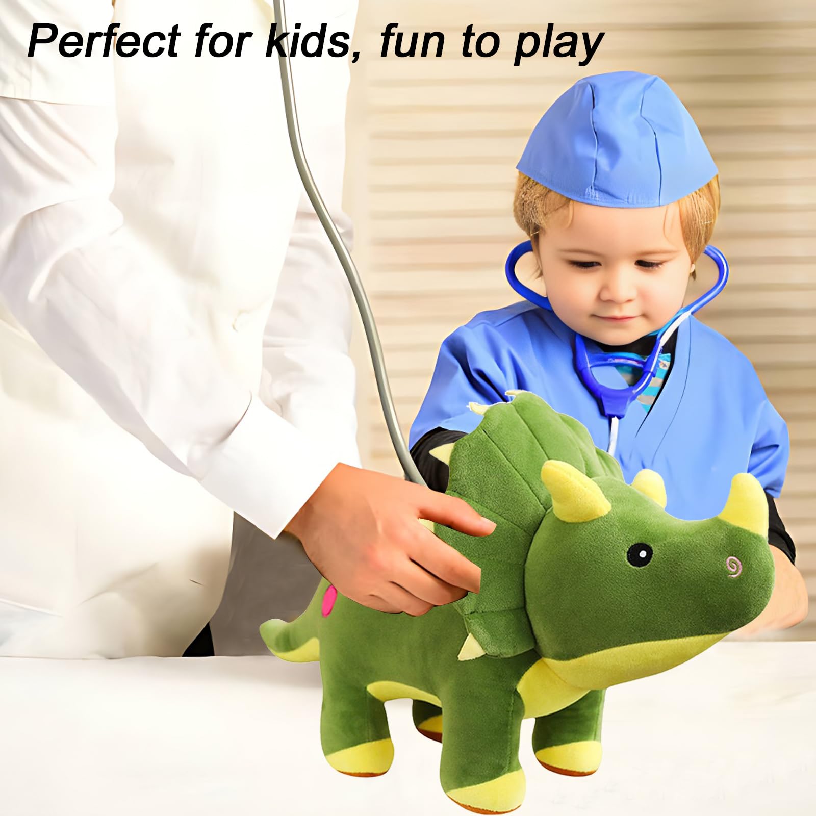 XiRiDa Dinosaur Stuffed Animal Triceratops Plush Pillow Dino Cartoon Doll Toy 15.7"