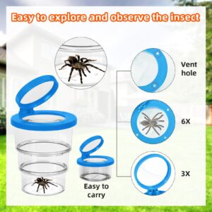 Bug Catcher with Magnifying Insect Bug Box, Bug Catching Kit Tool for Kids & Adults, Bug Collection Kit Contactless Quick Release Bug Grabber Trap for Spider Insect Catcher for Nature Explore(Green)