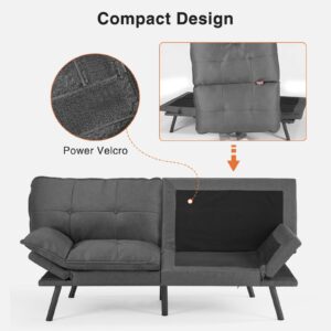 DUMOS futon Sets Sofabed, Dark Grey