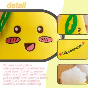 XiRiDa Banana Plush Hug Pillow Stuffed Fruit Plushie Toy Cute Doll Gifts for Kids 19.7"