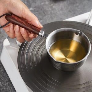 Mini Stainless Steel Saucepan 300ml Oil Warmer Pot Kitchen