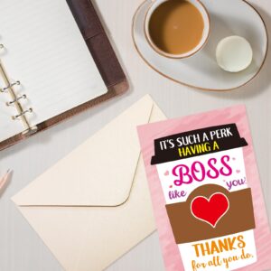 ceiba tree Happy Boss's Day Card with Envelopes Boss Gratitude Notecard Thanks for All You Do Card for Boss Lady Leader Employer Men Women