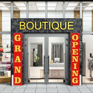 Grand Opening Decorations Outdoor Red Grand Opening Porch Sign Banner New Store Restaurant Grocery Cafes Shop Advertising Business Start Sign