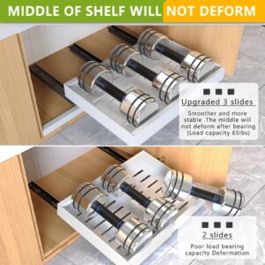 2 Pack Pull Out Cabinet Organizer 21" Deep Expandable Slide Out Drawer Organizers,No Drill Pull Out Drawers Adhesive with Nano Compatible Framed Cabinets Shelves For Kitchen Pantry Adjustable Width