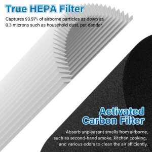 2 Pack MK04 Air Filter Replacement For Aroeve MK04 MG04JH Air Puri-fier Model DH-JH04. 4-Layers True HEPA Filter Replacement. For MK04 MG04JH Air Puri-fier - Standard Version. Compare To Part MK04LX