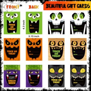 48Pcs Halloween Party Favors Vampire Teeth with Gift Cards,24 Plastic Fake Vampire Fangs Toys Bulk Halloween Treats Non Candy Goodie Bag Basket Stuffers Classroom Prizes Gift for Kids Trick or Treat