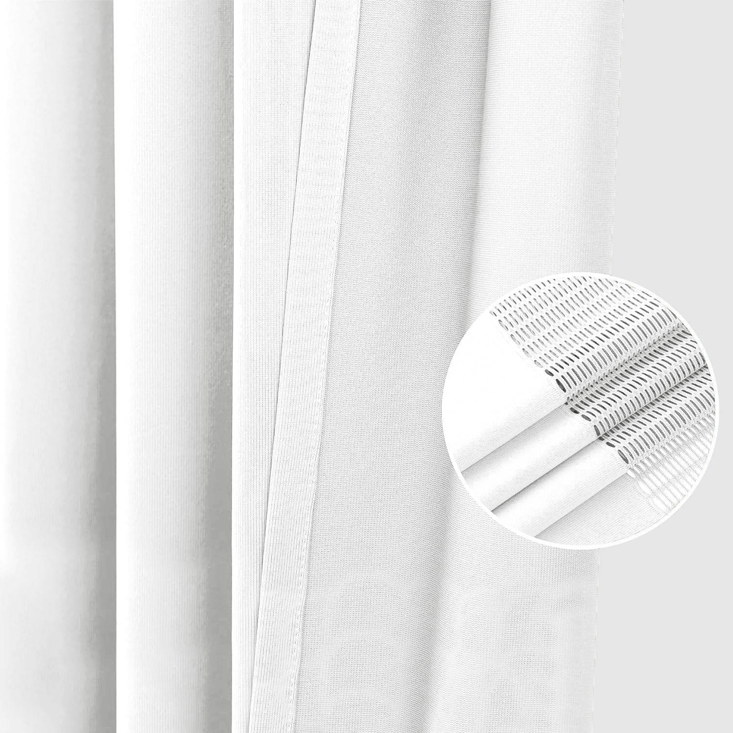 Hospital Privacy Partition Silver Grommet Curtain, Extra Wider Medical Privacy Curtain for Room Divider, Cubicle Divider Curtain for SPA Clinic Show Room(1 Panel,12ft Wide x 7ft Tall,White)