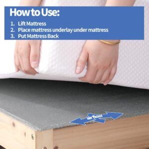 MABOZOO Mattress Underlay, 3D Air Meshfiber Under Mattress Pad for RV, Boat, Camper, Breathable Rv Under Mattress Ventilationand, Bed’s Creating Air Flow for a Dry and Comfortable Experience (Queen)