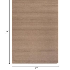 Beverly Rug Non-Slip Modern Rug 8x10 Solid Traditional Rubber Backing Machine Washable Soft Thin Indoor Area Rugs for Living Room Stain Resistant Non Shedding Casual Carpet (8 x 10 Beige)