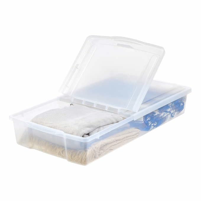 Generic Underbed Storage Bins, 58 Quarts, Set of 2, translucent