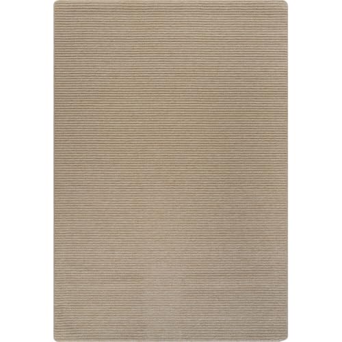 Beverly Rug Non-Slip Modern Rug 8x10 Solid Traditional Rubber Backing Machine Washable Soft Thin Indoor Area Rugs for Living Room Stain Resistant Non Shedding Casual Carpet (8 x 10 Beige)