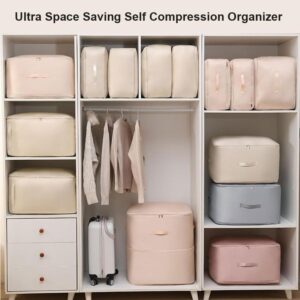 Space Saving Self Compression Organizer, 2024 New Compression Duvet Storage Bag Large Capacity,Self Compression Moving Organizer Bags Heavy Duty Moving Bags for Comforters