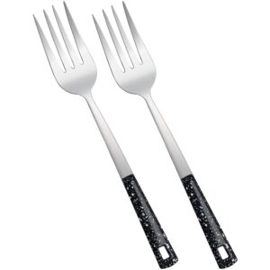 stainless steel large serving fork set,12 inch big serving fork for banquet, buffet,dishwasher safe