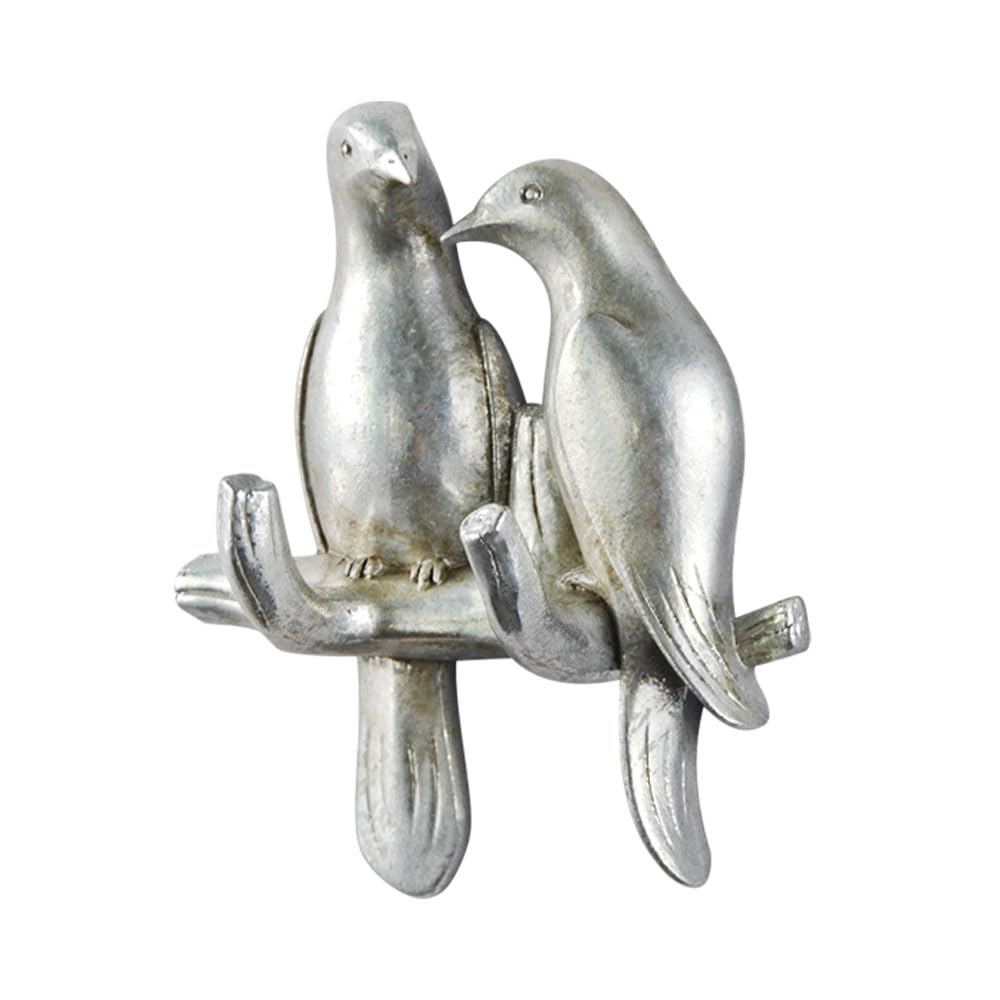 FYWMXIAJG Bird Coat Hooks,Animal Wall Hook,Exquisite Decorative Wall Hooks for Hanging Hats Jacket Bags Closets Towels Keys Scarf Home Kitchen Wall Hangers Easy Installation Versatile (Silvery, L)