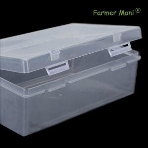 2Pack Polypropylene Rectangle Small Storage Containers Box,Rectangular Clear Plastic Storage Containers Box for Collecting Small Items, Beads, Game Pieces, Business Cards, Crafts Accessories