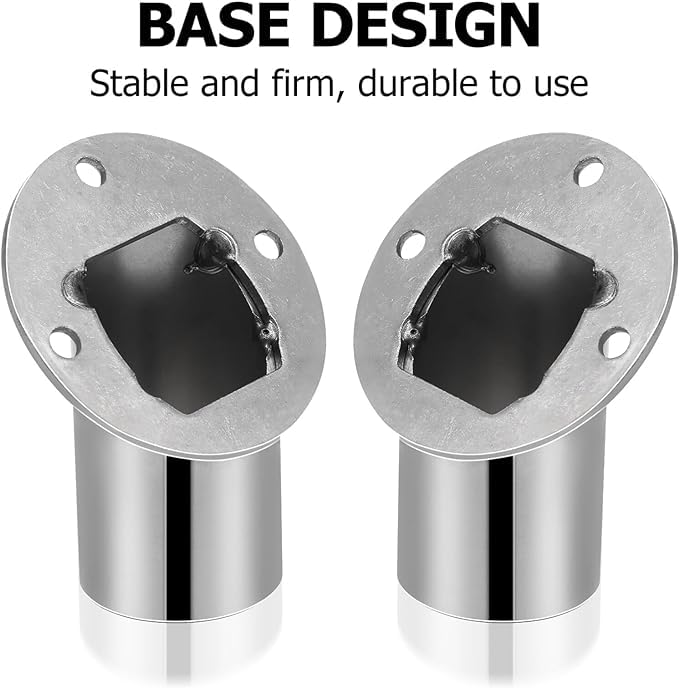 2Pcs Adjustable Socket Bracket Support Holder Stainless Closet Rod Flange Bevel Angle Flange Base