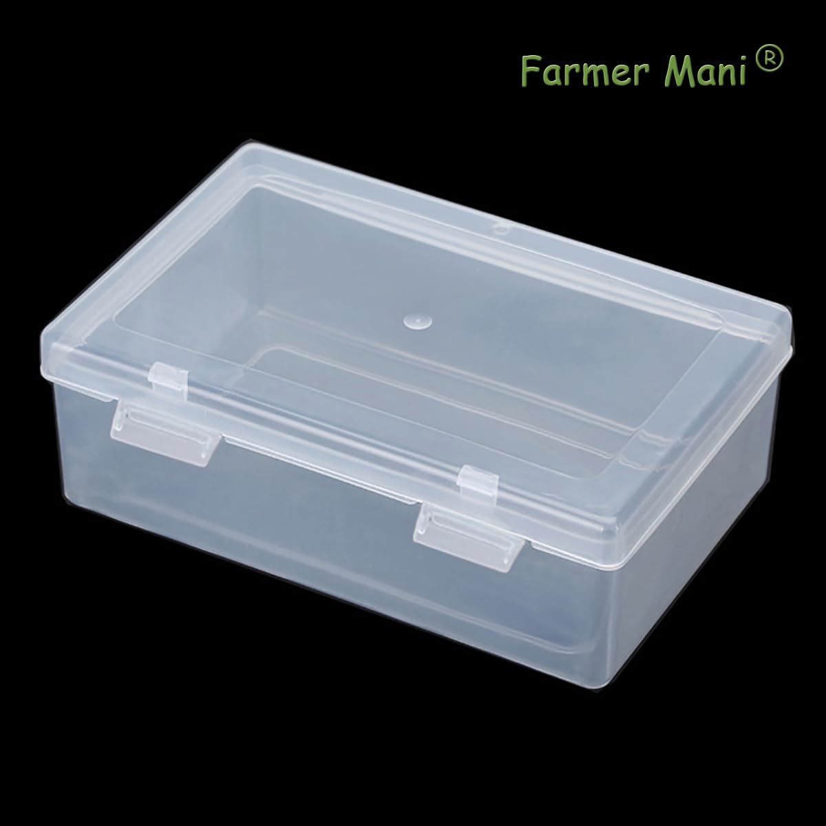 2Pack Polypropylene Rectangle Small Storage Containers Box,Rectangular Clear Plastic Storage Containers Box for Collecting Small Items, Beads, Game Pieces, Business Cards, Crafts Accessories