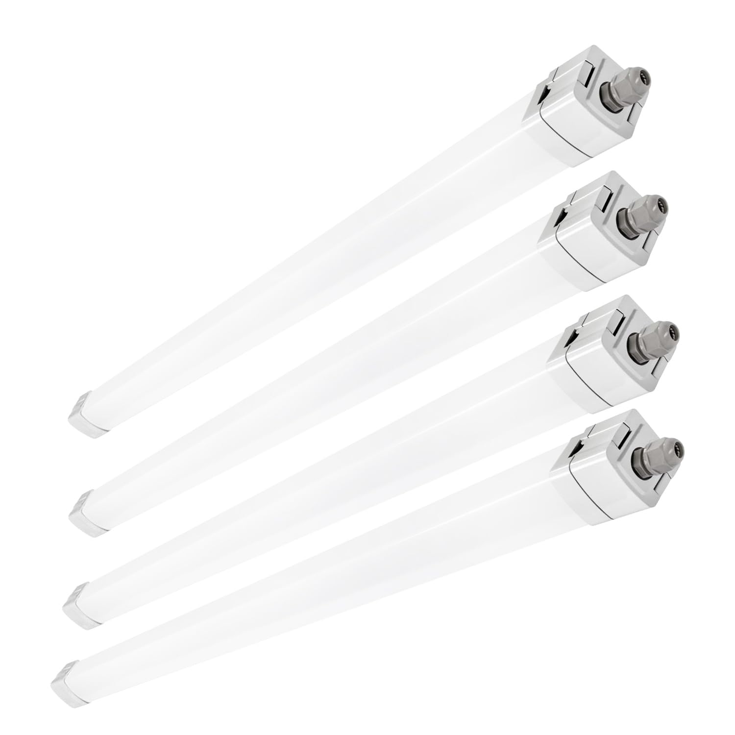 LEDONE 4FT LED Tri Proof Vapor Tight Light, 0-10V Dimmable, 30W/40W/50W Selectable 3500K/4000K/5000K, IP65 Waterproof Outdoor Tri Proof Light, UL DLC NSF Listed, 4PK