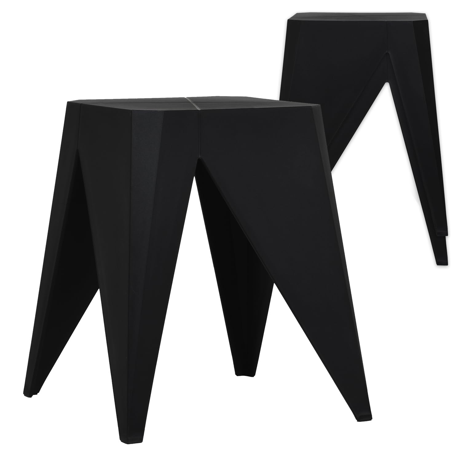 ISL Furnishings InterSpaceLiving Zuho Multi-Use Stool (4, Black)