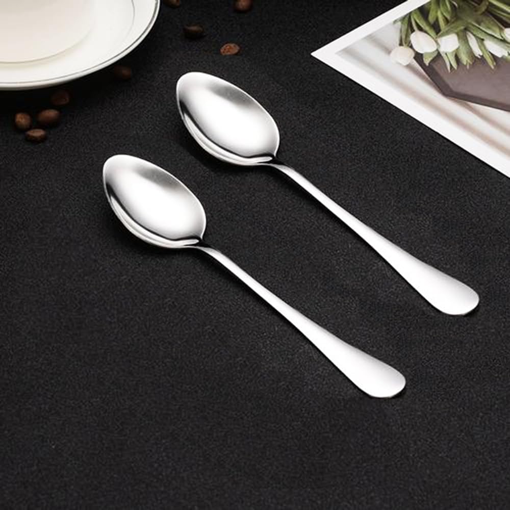 ALONURISH 2PCS Funny Laser Engraved Spoons, Bout To Stir Up Some Shit, Christmas Birthday Gifts for Mom/Grandma/Grandpa/best Friend, 7*1.57 inches, Silver, YANG-N99