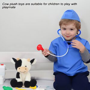 XiRiDa Cow Stuffed Animal Plush Hugging Toys Throw Pillow Plushie Dolls for Kids 9"