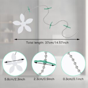 12Pcs Bathroom Drain Hair Catcher Flower Shape Shower Drain Cover Bathtub Hair Catcher Drain Protector Chain Trap Hair Stopper for Shower Bathroom, Kitchen