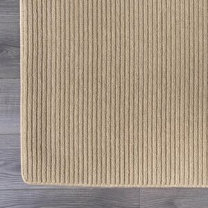 Beverly Rug Non-Slip Modern Rug 8x10 Solid Traditional Rubber Backing Machine Washable Soft Thin Indoor Area Rugs for Living Room Stain Resistant Non Shedding Casual Carpet (8 x 10 Beige)