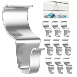 bblyanu hooks for siding, siding hooks for hanging outdoor, 2024 upgraded vinyl siding stainless steel hooks for heavy duty, outdoor no-hole needed siding clips for hanging things (10, s-form)