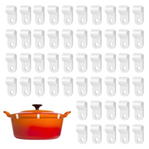 40pcs dutch oven lid protector clips, replacement plastic pan clips for stacking cookware protectors pot bumpers lifter accessories for storage and display of dutch oven pots