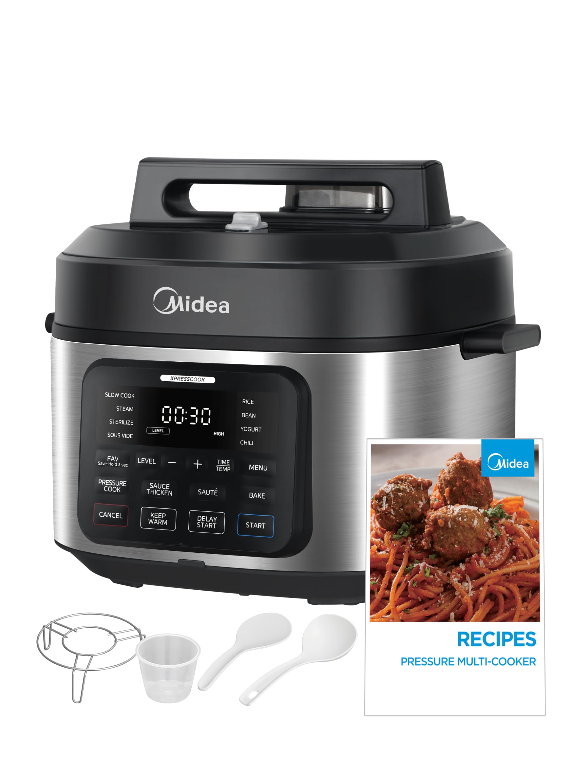 Midea WideMax 12-in-1 Electric Pressure Cooker, 6.5 Quart, 12 Presets, Multi-Functional Programmable Slow Cooker, Rice Cooker, Steamer, Sauté Pan, Cake, Yogurt, Warmer and More