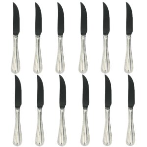 wallace continental bead 18/10 stainless steel steak knife (set of twelve)