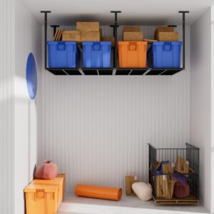 TUFFIOM Overhead Garage Storage Rack, 3x8 ft Garage Ceiling Storage Racks, Heavy Duty Adjustable Upgraded Reinforced Hanging Storage Rack for Garage Storage, Organization, 750 lbs Capacity, 22''-40"