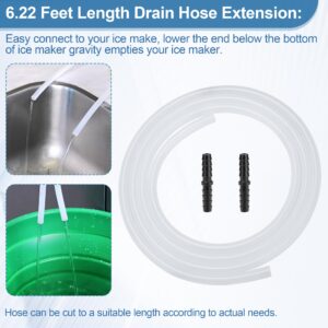 Drain Hose Extension for Nugget & Opal Ice Maker, Ice Maker Drain Hose Extension fit for Ice Maker with 1/4'' ID Draining Hoses, Ice Maker Parts