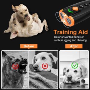 NEVERYOUYU Dog Barks No More Devices, 5 in 1 Rechargable Ultrasonic Anti Barking Device 35FT with High Low Mode, Safe & Painless, Dog Bark Deterrent Devices Portable Bad Haviour Stopper