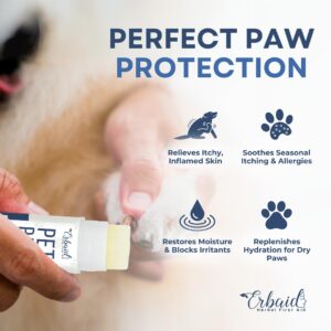 Dog Paw Pad Balm – Natural Pet Paw Balm Stick for Dry, Itchy, Cracked Irritated Skin – Paw Protector Moisturizes & Soothes Paws, Nose, Elbows – Lick Safe Itchy Skin Relief for Dogs, Cats, Made in USA