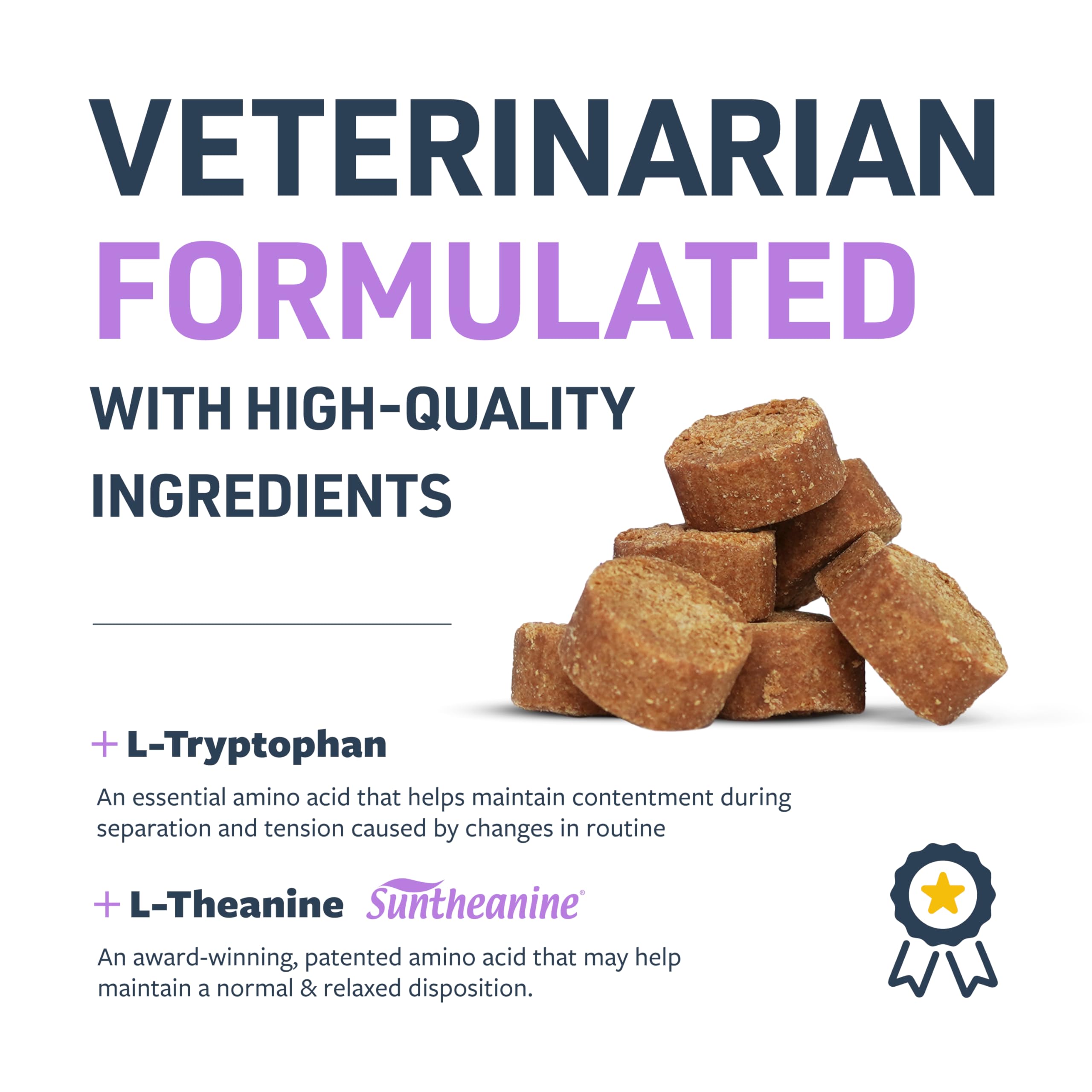 Veterinary Formula Smart Vitality Pet Calm Supplement for Dogs - Soft Chews, 30ct - Promotes a Sense of Relaxation During Moments That May Cause Stress - Fireworks, Travel, Changes in Routine