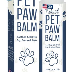 Dog Paw Pad Balm – Natural Pet Paw Balm Stick for Dry, Itchy, Cracked Irritated Skin – Paw Protector Moisturizes & Soothes Paws, Nose, Elbows – Lick Safe Itchy Skin Relief for Dogs, Cats, Made in USA