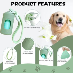 A&H ZIER Poop Bags Holder with Portable Colorful Lanyard, Soft-touch Dog Poop Bags Dispenser Dog Waste Bags, Compatible with any Dog Walking Accessories