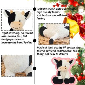 XiRiDa Cow Stuffed Animal Plush Hugging Toys Throw Pillow Plushie Dolls for Kids 9"