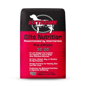 extreme dog fuel elite nutrition pro-athlete 30-20 for dogs all life stages - dog probiotics for digestive health, essential pet supplement for overall wellness - 40 lbs