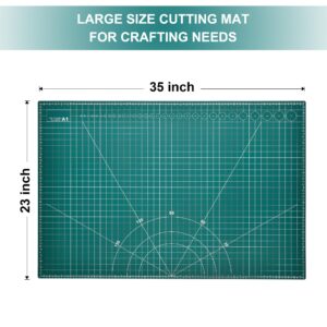 Prime Vinyl Cutting Mat, 23" x 35" Self Healing Cutting Mat, 5-Ply Craft Mat Green, Rotary Cutting Mat for Crafts, Fabric, Sewing, Quilting, Scrapbooking