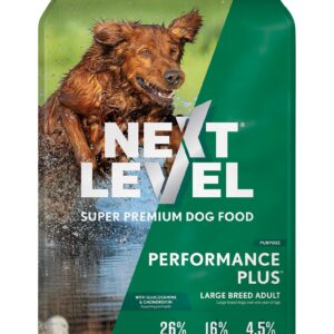 Next Level Super Premium Dog Food – Performance Plus™ – Dry Kibble for Active Adult Dogs – 26% Protein, Beef, Pork, Fish, Chicken & Gluten Free Grains – Glucosamine & Chondroitin for Joint Health