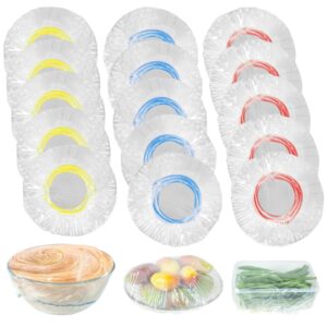 daoziji plastic bowl covers elastic reusable fresh keeping bags/100ps, plastic food covers stretch reusable, reusable bowl covers for bread proofing, disposable elastic bowl covers for outside