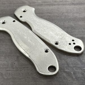 Stone washed BRASS Scales for Spyderco Para 3